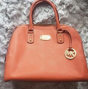 Michael Kors Saffiano Leather Dome Satchel